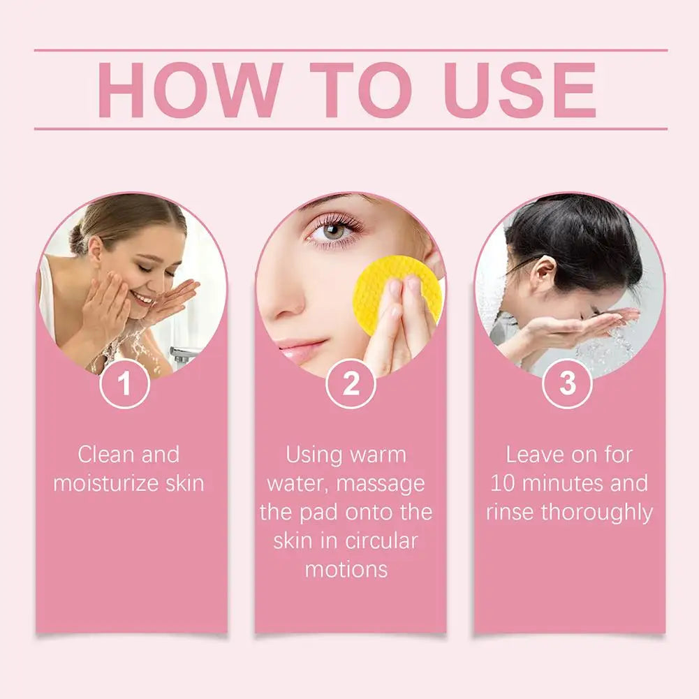 40/50pcs Turmeric & Kojic Acid Brightening Cleansing Pads