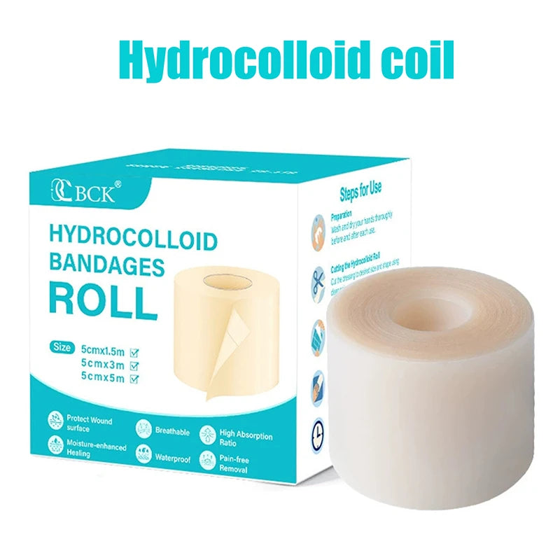 Hydrocolloid Roll for Wound Care – Self-Adhesive Bandage for Burns & Bed Sores