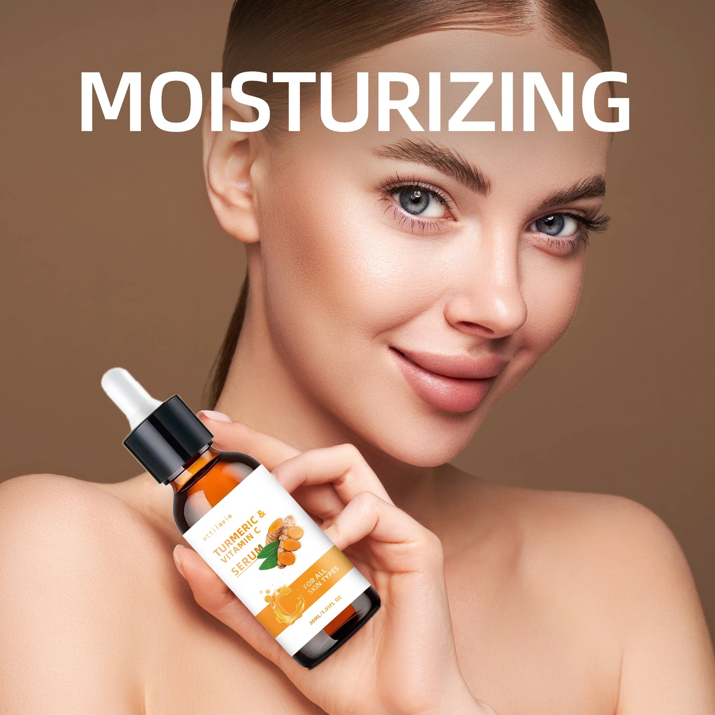 Turmeric & Vitamin C Brightening Serum – For Face & Neck