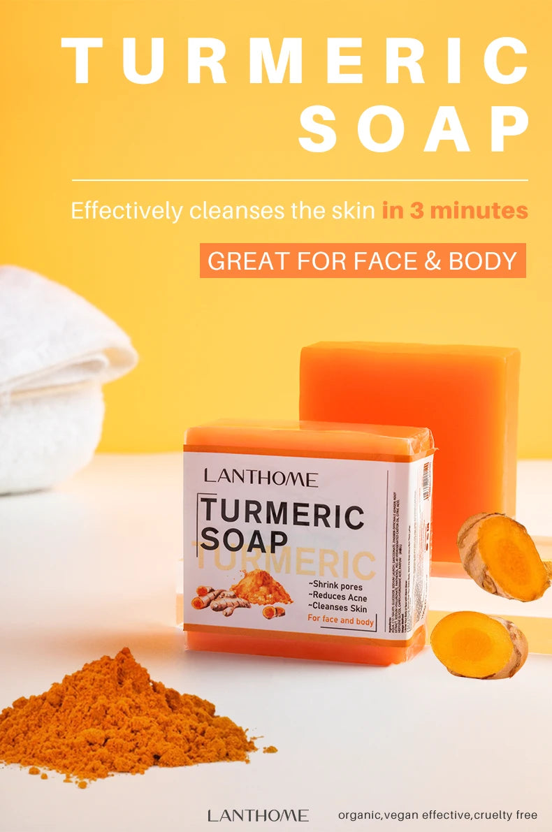 Turmeric Handmade Soap – Dark Spot Removal & Skin Brightening (100g)