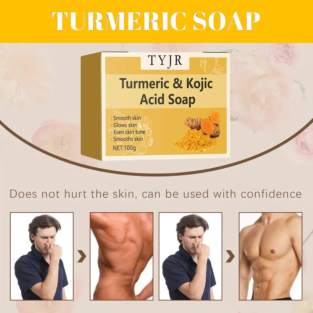 Turmeric & kojic Acid Soap – Anti-Acne, Whitening & Deep Cleansing (100g)
