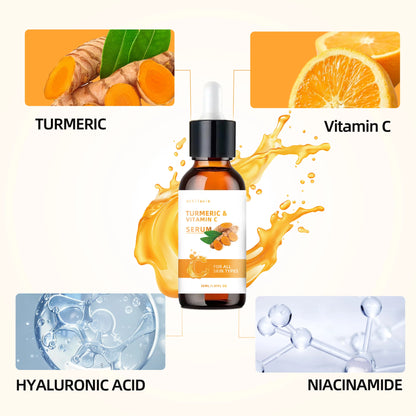 Turmeric & Vitamin C Brightening Serum – For Face & Neck